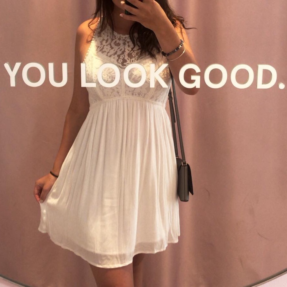 white lace dress